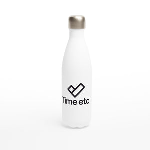 Time etc white 17oz Stainless Steel Water Bottle